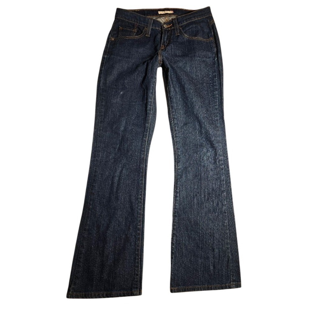 Levis Curvy Cut Dark Wash Flare Jeans Womens 4 Medium Blue Denim 1176Stretch